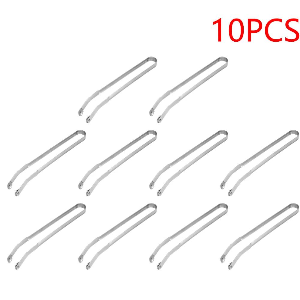 Portable BBQ Sausage Turning Tongs Kitchen Stainless Steel Locking Cooking Non-Slip Food Grill Tongs Long Handle Tongs Flip Tool