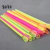 Smoothie Straws With Spoon 50/100Pcs Straw for Smoothie, 2 in 1 Disposable with Spoon, Plastic Slush Milkshake Bubble Tea Pink Orange Yellow Green