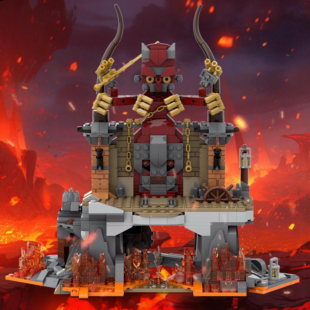 MOC Raiders of The Lost Ark Stones Bricks Movie Indiana Jones Temple Building Blocks