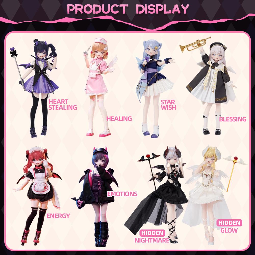 In Stock Neo Eden Mjd Doll Blind Box Light Nightmare Twin Series Movable Joint Doll Anime Figure Collectible Toy Boy Girl Gifts