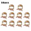 50PCS Compact Push-On Hose Clamps Set 5mm to 9mm for Water Air Fuel Lines Reusable Design for Automotive And Mechanical Use