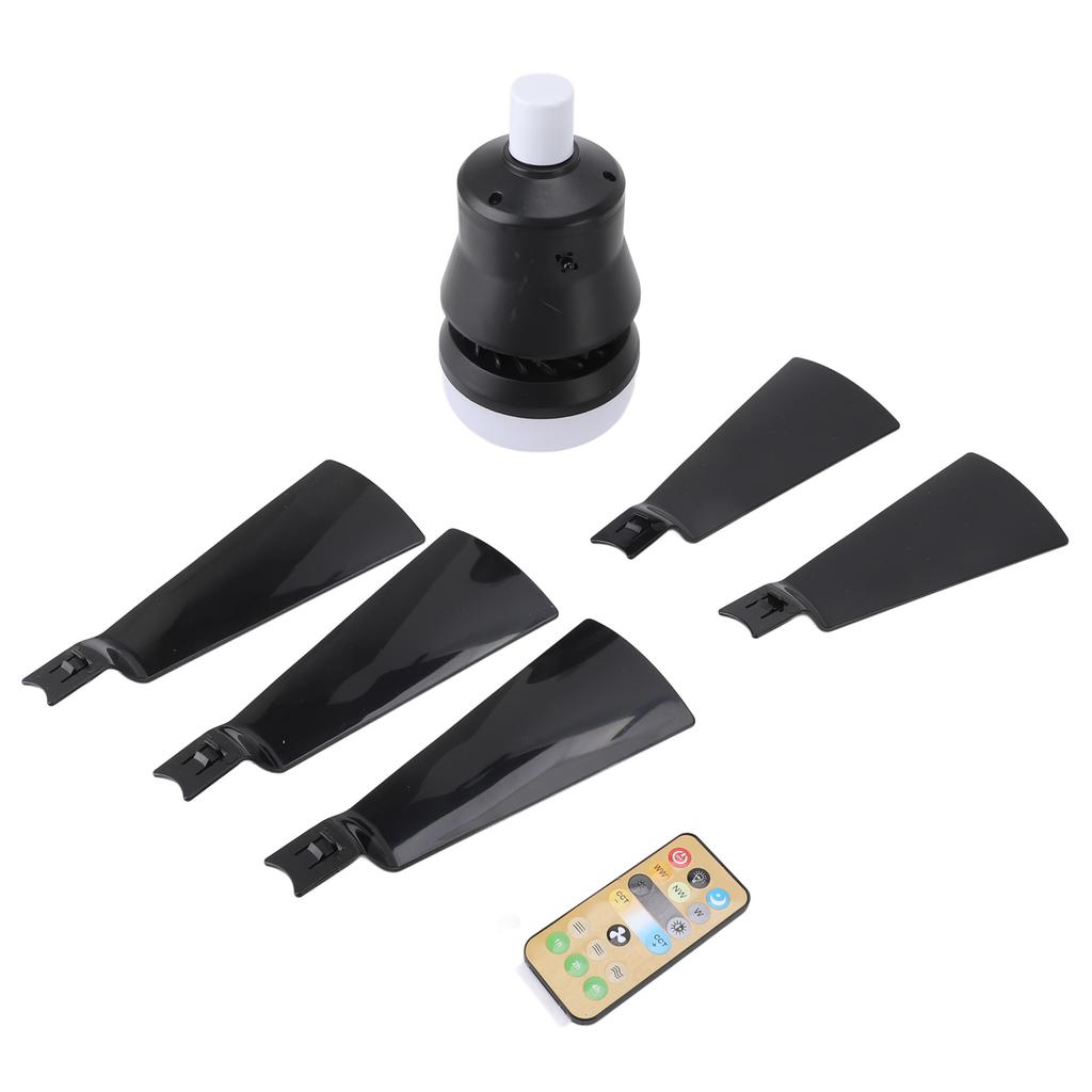 Ceiling Fan Light Dimmable 3 Color Temp 3 Wind Speed 1H 2H 4H Timer E26 Small Fan Lamp with Remote for Bedroom Kitchen