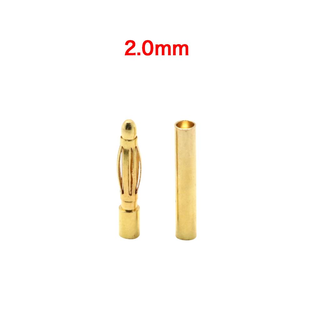 5/10 pairs Gold Bullet Banana Connector plug 2.0mm 3.0mm 4.0mm 5.5mm 6.0mm 8.0MM for ESC Lipo RC battery Plugs Motor DIY
