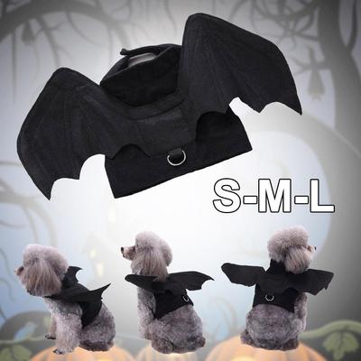 Disfraz de Murciélago Negro para Mascota de Halloween - Arnés con Alas Lindas para Perros, Disfraz Cosplay para Mascotas, Fiesta de Halloween T0B1