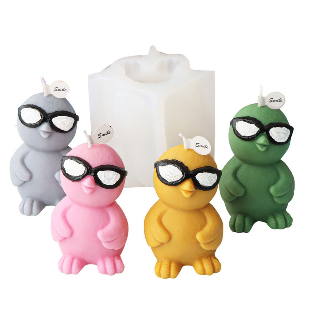 Chicken Silicone Mold Lovely Easter Anamal Candle Mold Handmade Scented Candle Making Soap Mould for DIY Home Decoration