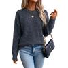 Women's Casual Polka Dot Long Sleeve Neck Blouse for Everyday Wear
