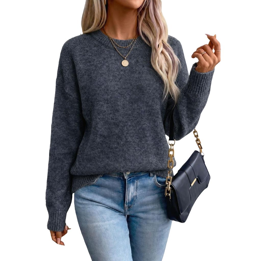 Women's Casual Polka Dot Long Sleeve Neck Blouse for Everyday Wear