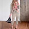 Stilvolles Streetstyle Damen 3-teiliges Set: 3D-Druck Weste, Strickjacke & Leggings für Frühling/Herbst