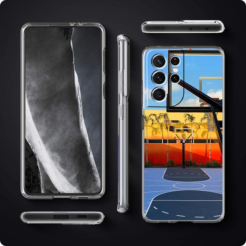 Basketball Court Sports Clear Silicone Phone Case For Samsung Galaxy S23 S22 5G S20 Ultra S21 FE 5G S10E S9 S8 S10 Plus Cover