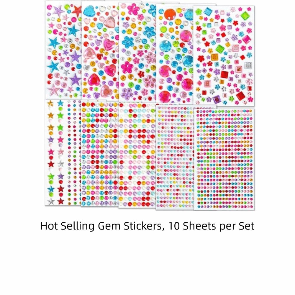 3D Rhinestone Rhinestone Stickers Mix-And-Match Self Adhesive Rhinestone Sticker Dress-Up