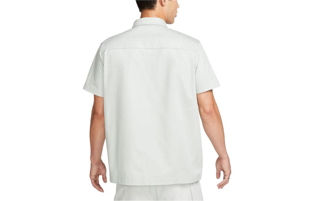 Nike Life Woven Military Short-Sleeve Button-Down Shirt 'Light Silver' DX3341-034