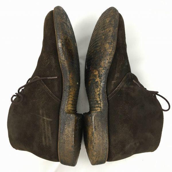 Church’s Suede Chukka Boots Size 7G Approx. 25.5 Dark Brown Crepe Sole Men’s(USED)