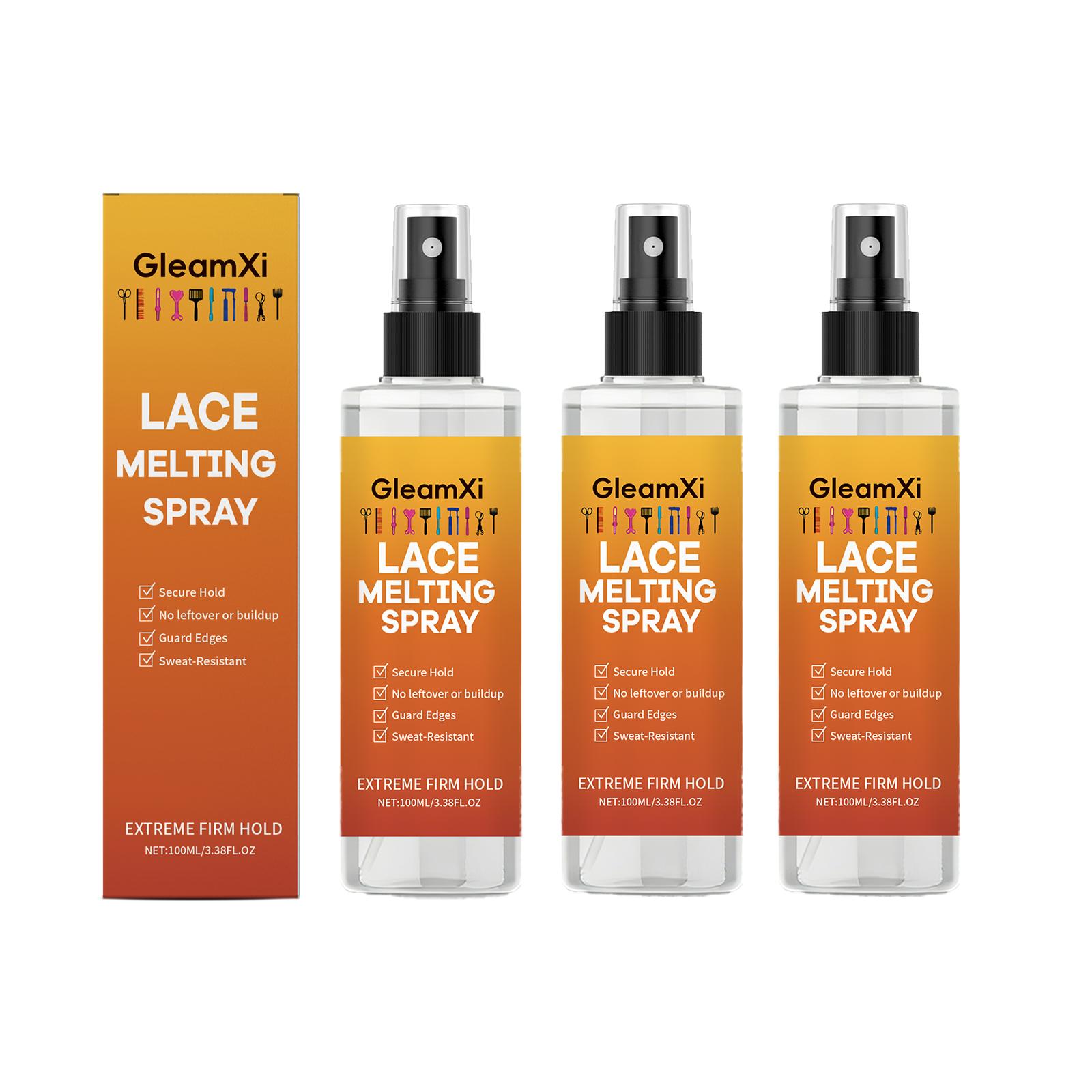 Lace Paruka Lepicí Sprej 100ml Silná Fixace Vlasové Lepidlo Paruka Stylingový Sprej Přírodní Vzhled Paruka Stylingové Lepidlo Fixační Sprej pro Ženy orange