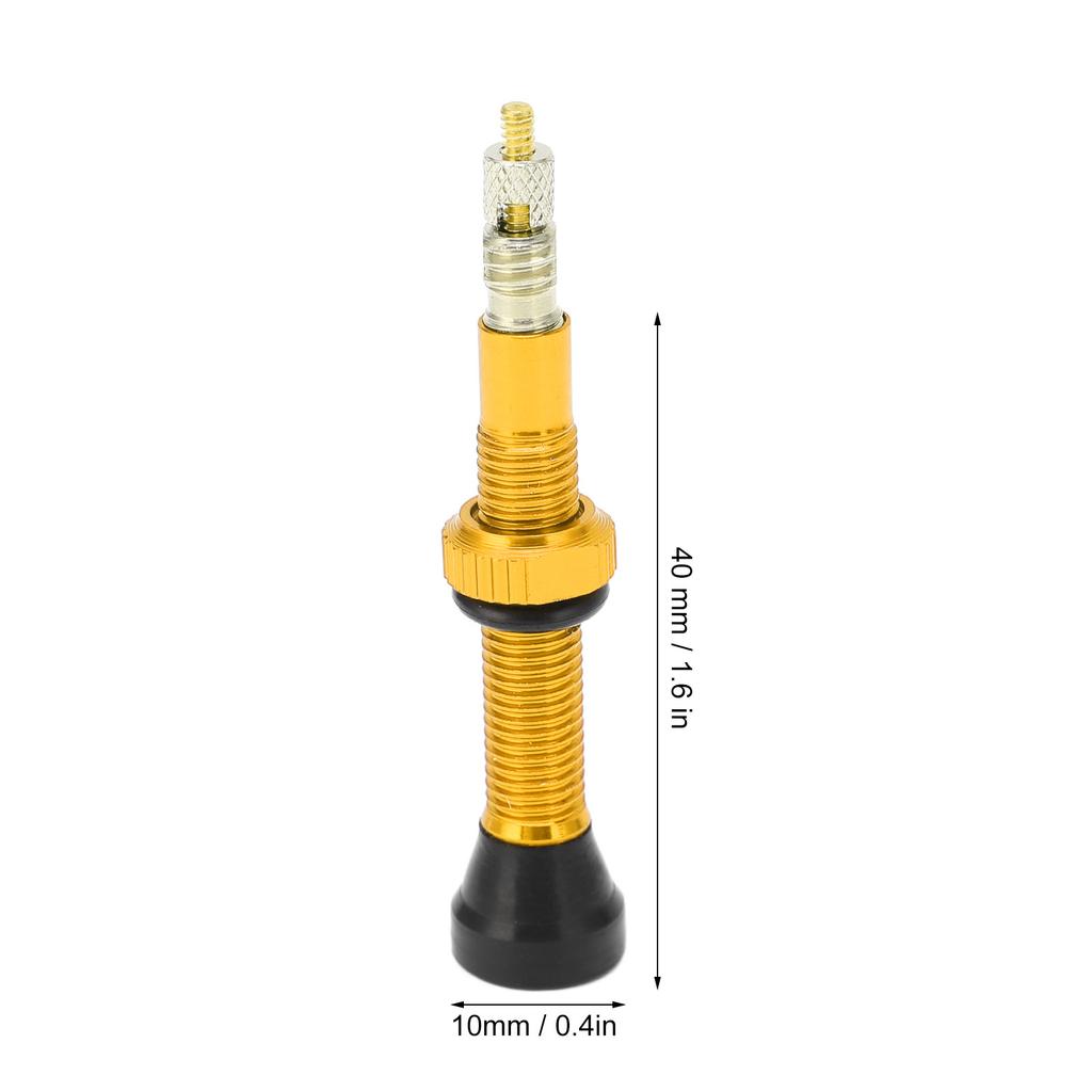 Tubeless Valve Stems Anodized Aluminum Alloy Vacuum Extension 40MM for Valve for Road Bikes Mountain Bikes