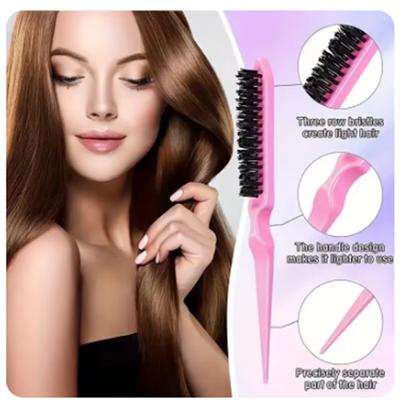 6 Stück/Set Haarbürsten-Set Friseur-Sprühflasche Haarzopf-Schlaufe Rattenschwanzkamm Aufhellbürste Kantenkontroll-Haarbürste
