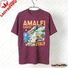 Amalfiküste T-Shirt Italien Küstenabenteuer T-Shirt Italienischer Badeort Kleidung Unisex Alltag Mode Lässig Baumwolle T-Shirts