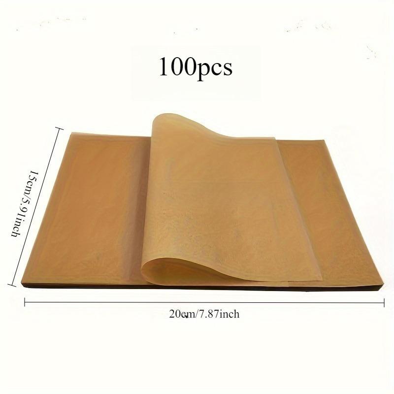 Set of 50 Pre Cut Parchment Baking Paper 15.24×20.32cm UnbleachedNon Stick Half SheetBaking CookingGrilling AirFryer Accessories