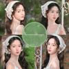 New White Lace Hair Bands Hoop For Women Elastic Triangular Scarf Girls Rural Style Seaside Hairband Headwear Hair Accessories