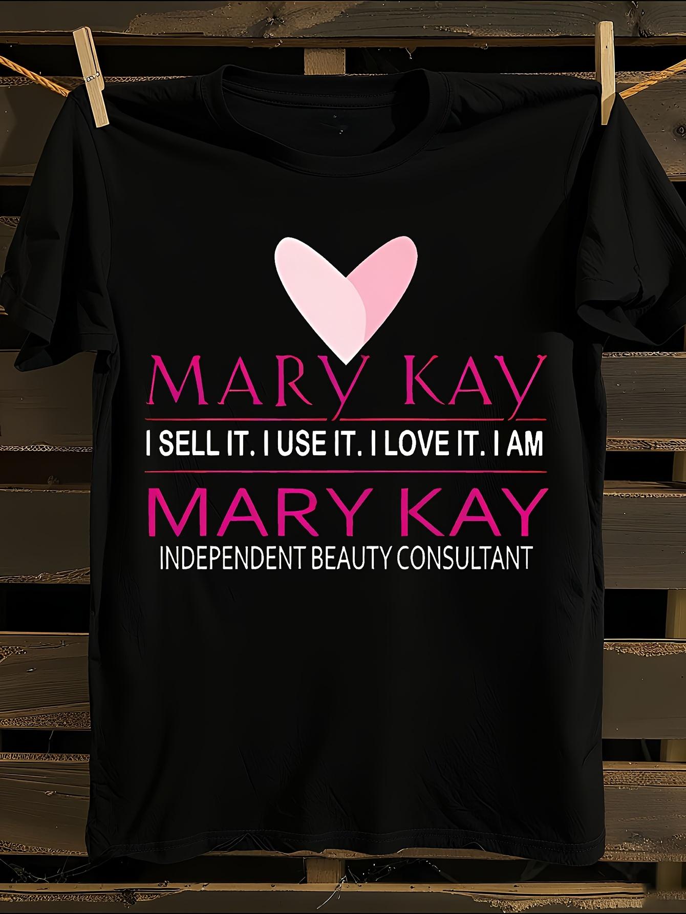 

WoMary Kay Independent Beauty Consultant T-Shirt Mens Tshirt Womens Tshirts with Letters Print Short Sleeves T-Shirt Casual Street Tee Shirt Top XXL