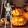 40CM Halloween Posable Skeleton Decoration Human Bones with Movable Joints for Haunted House Party Outdoor Yard Props
