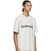 Fear of God Essentials SS20 3D Silicone Applique Boxy T-Shirt Men Tops Oatmeal FOG-SS20-288
