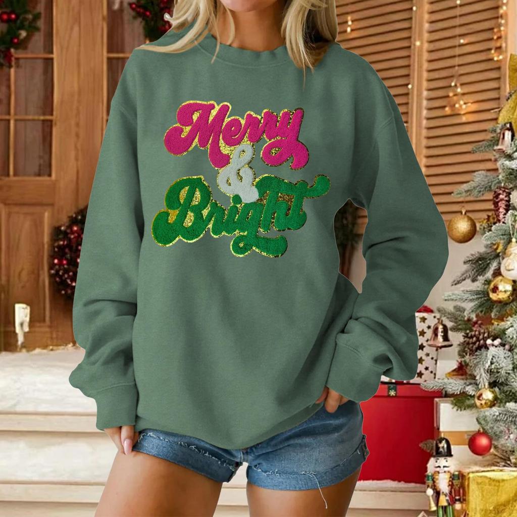 Ladies' Casual And Fashionable Long Sleeved Plush V-tie Pocket Plaid Printed Pullover Top
