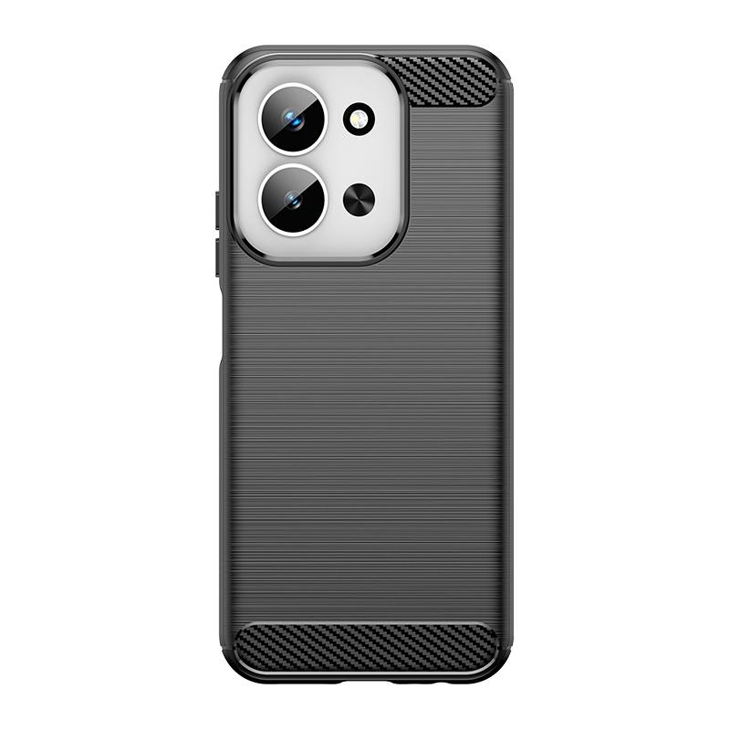 

For Cover Xiaomi Poco C85 Case Poco C85 Capas New Shockproof Armor Protective Phone Bumper TPU Soft Carbon Fibre Fundas Poco C85 173.16mmx81.07mm&Poco C85 чёрный