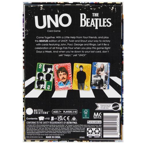 Mattel Game UNO CANVAS The Beatles Game, Ages 7 and Up, 112 Cards, 2-10 Players, Black, HYH42