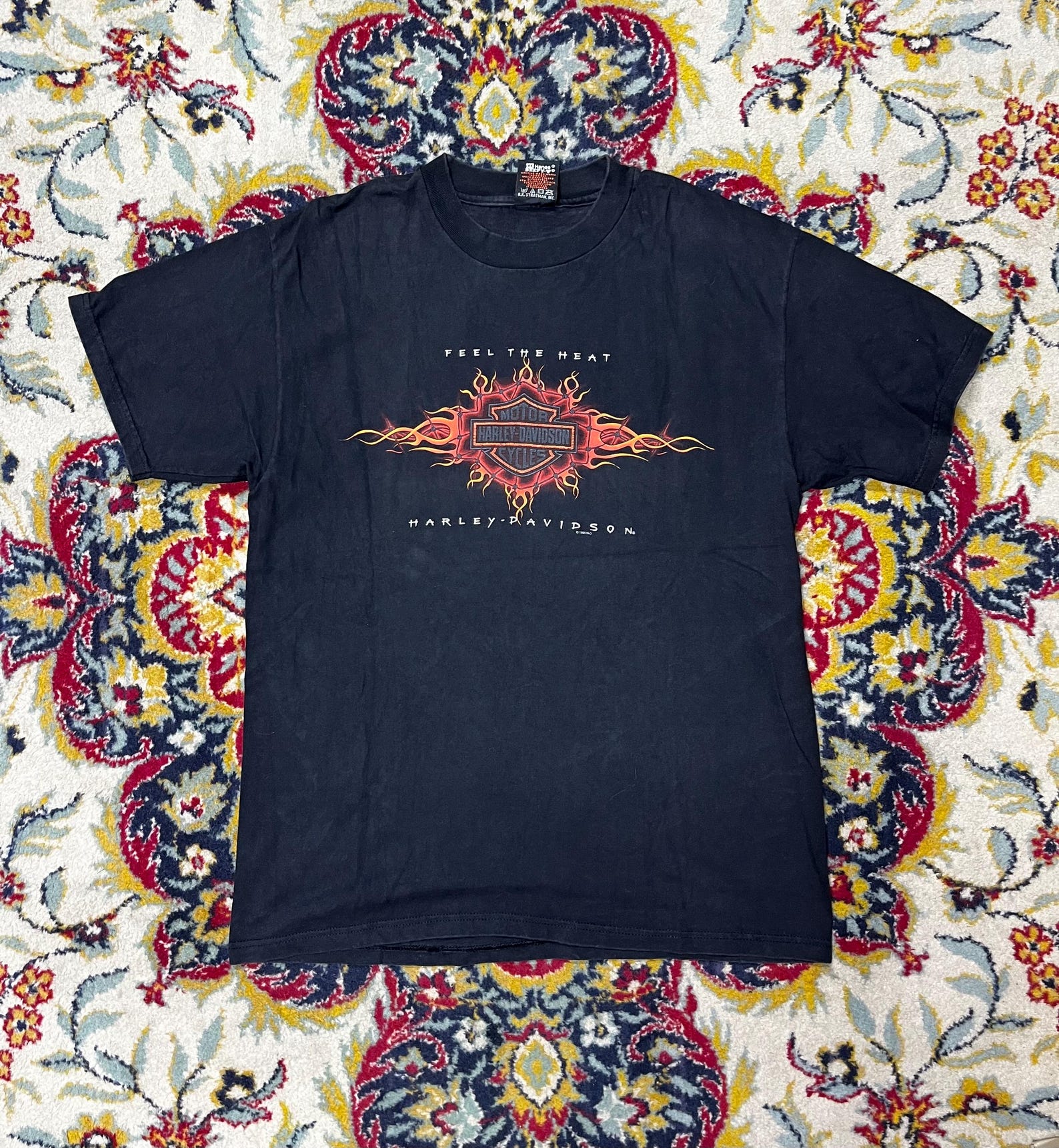 Vintage 1998 Harley Davidson Feel The Heat size L XL