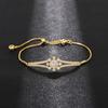 Huitan Fashion Luxury Bracelets for Women Wedding Ceremony Accessories with Brilliant Cubic Zirconia Gorgeous Jewelry for Female