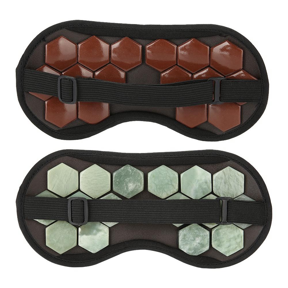 Natural Jade Stone Germanium Eye Mask Magnet Therapy Sleeping Eyeshade Health Care