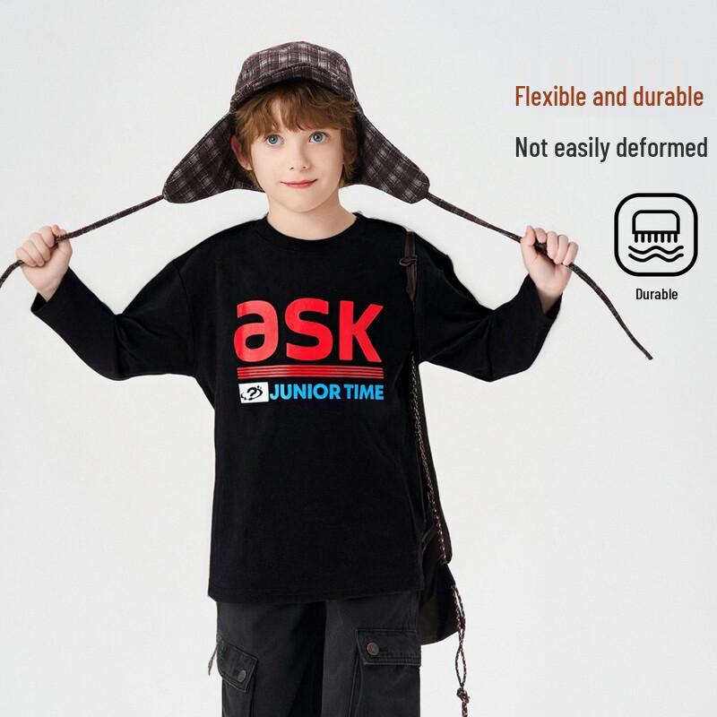 ASK JUNIOR Boys  Printed Long-Sleeve Round Neck T-Shirt