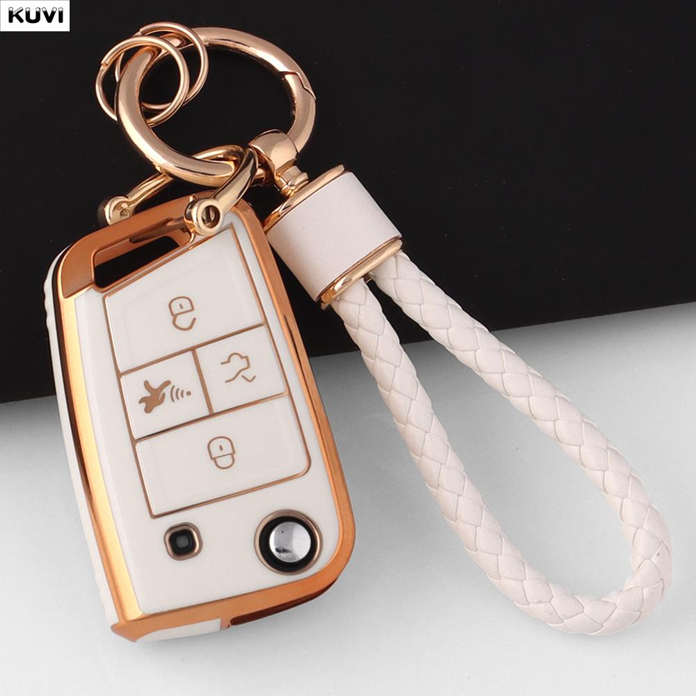 Tpu 3 4 Buttons Car Flip Key Case Cover For Vw Volkswagen Golf 7 Mk7 Tiguan Mk2 For Seat Ateca Leon Fr 2 Ibiza For Skoda Octavia