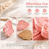 8PCS 3D Embossed Details Dinosaur Cookie Cutter PP Cookie Cutter Set Baking Kit  Kids DIY Desserts