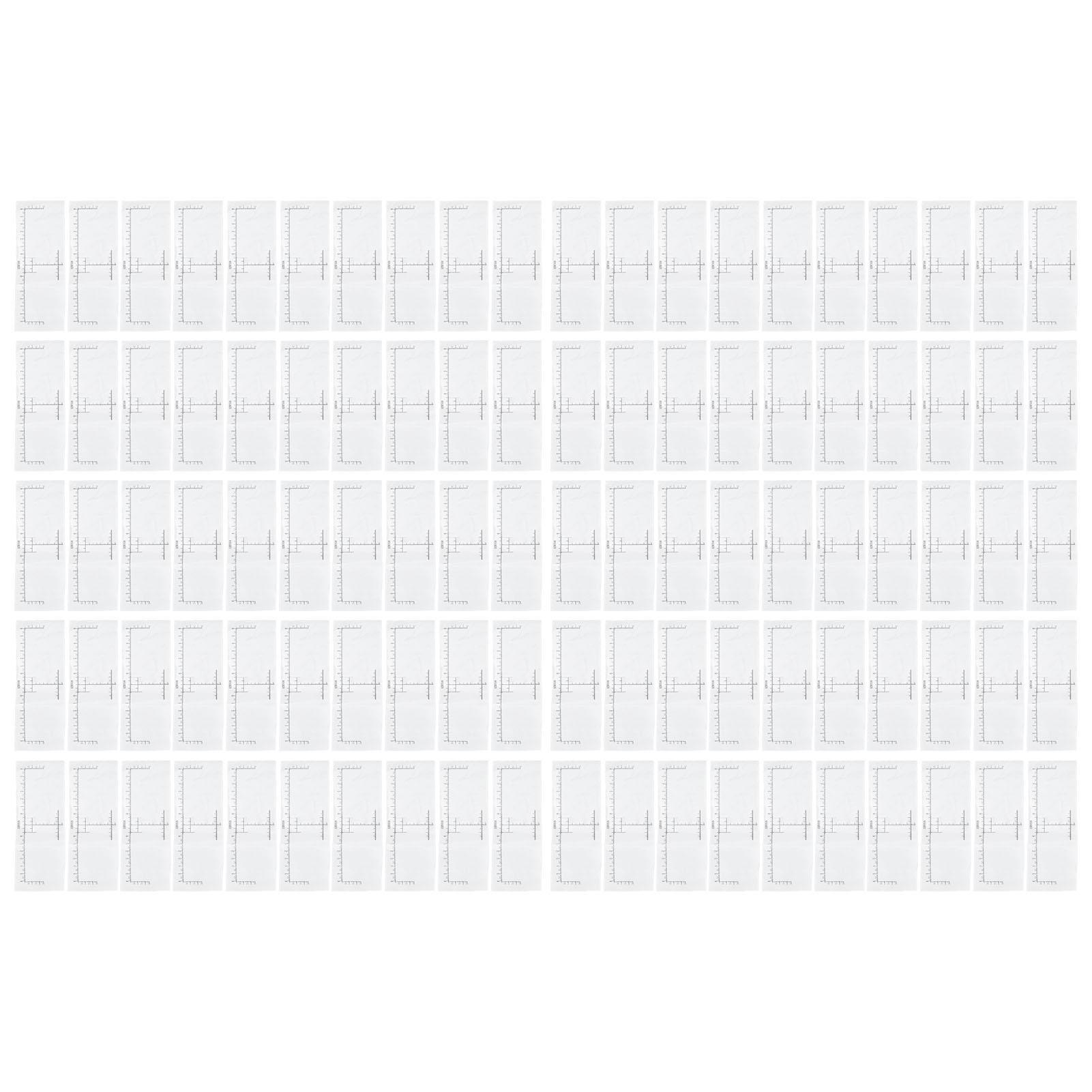 

100pcs Eyebrow Ruler Disposable Eyebrow Ruler Sticker for Microblading with Standard Scale