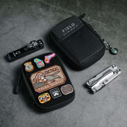 Pocket Organizer with Velcro, Nylon Utility Pouch, Small Tool Pouch for EDC Gear, Mighty Pouch with D-ring, Pocket Pouch, Multi-tool Organizer Pouch (