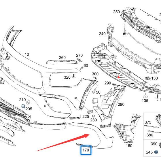 2478853803, 2478853703: Left and Right Fog Light Frame Trims for Mercedes-Benz GLB W247 Front Bumper