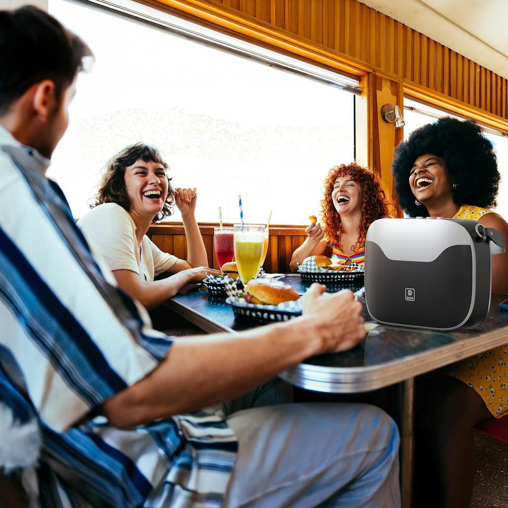 DOSS SoundBox H100 Bluetooth-Lautsprecher, 50 W Ausgangsleistung, hohe Lautstärke, Dual-DSP-Technologie, 24-Stunden-Wiedergabe, kabellose Bluetooth-Verbindung, kompatibel mit Speicher