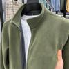 Herren Verdickter O-Korn Fleece Reißverschluss Hoodie - Warm, Stehkragen, Arbeitskleidung Jacke