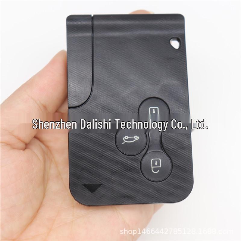Renault Megane 3-Button Key Shell with Small Key, No Logo