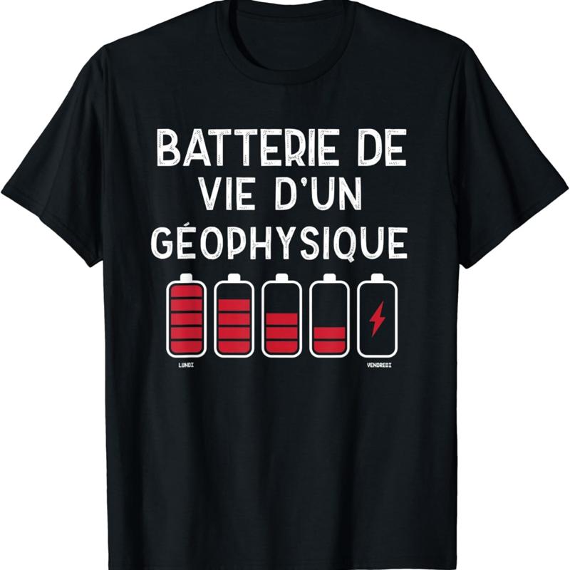 Life Battery Geophysics Funny T Shirt S разноцветный