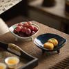 Elegant High-Foot Fruit Bowl and Dessert Plate Set - Ceramic Tray for Home or Restaurant Use
