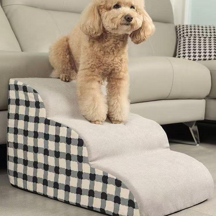 Pet Climbing Ladder: Removable, Washable Dog Bed Stairs for Teddy