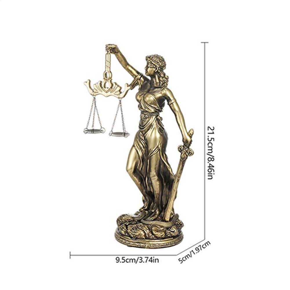 

8.4 inch Lady Justice Statue Figurine Resin Scale Of Justice Sculpture For Home Office Decor, Study Living Room Bookcase Display