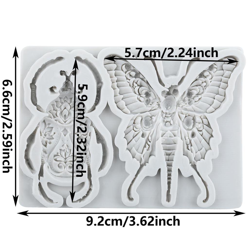 Butterfly Silicone Mold Beetle Fondant Molds Cake Decorating Tools Theme Cake Dessert Decorated Chocolate Candy Mold