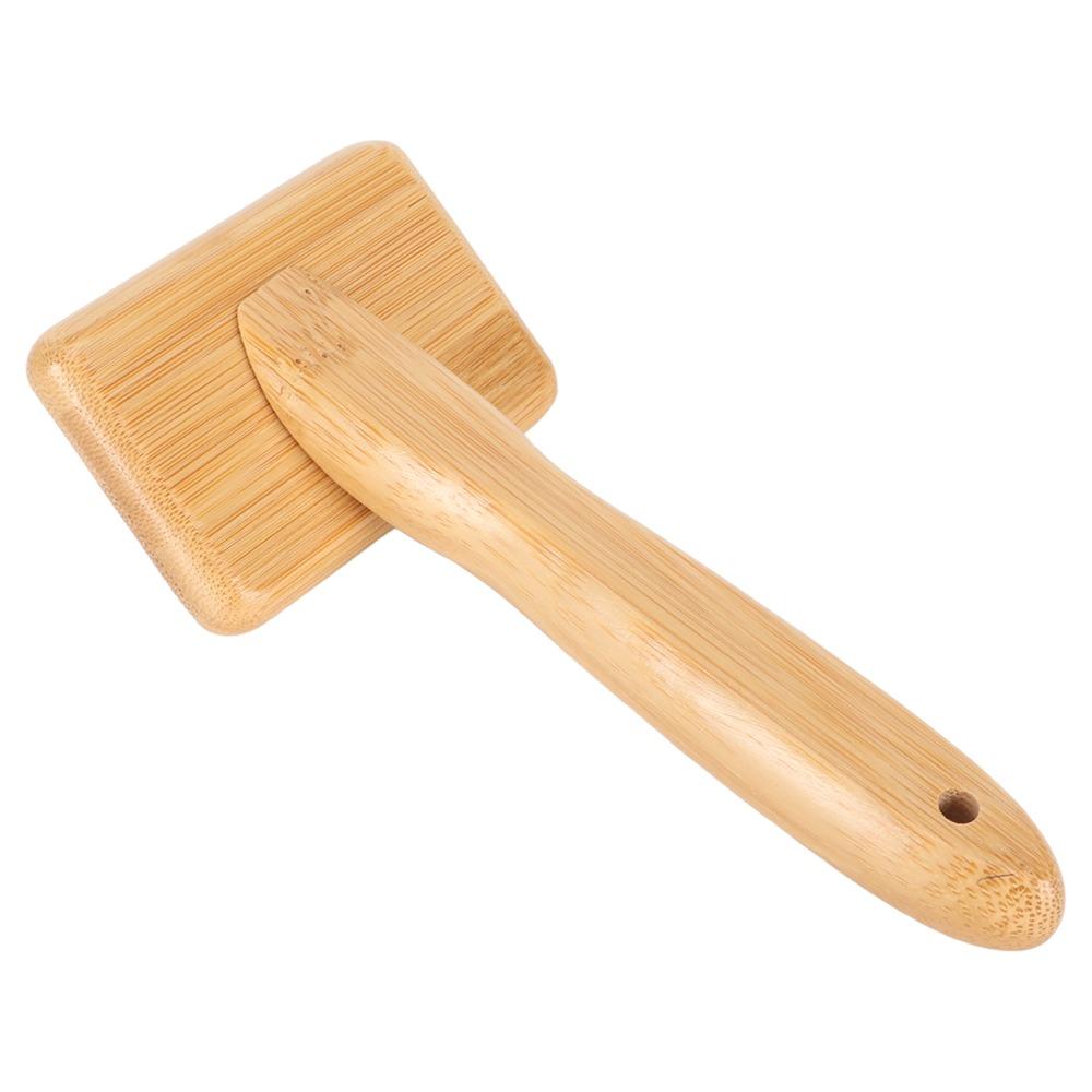 Fine Polished Bristles Pet Slicker Brush Wooden Handle Fringe Comb Durable Cleaning Brush For Dogs