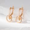 Fashion Glossy Dangle Earrings  Rose Gold Color Simple Geometry High Quality Daily Fine Jewelry For Women Best Gift