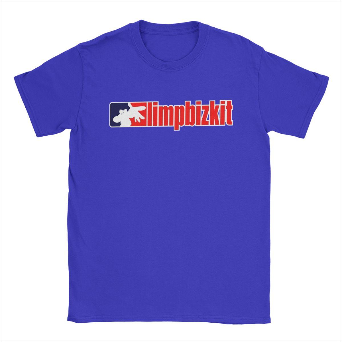 The best product for you Heren T-shirts Amazing Of Limp Bizkit Is Een Amerikaans Rap Rock Vintage Katoenen T-shirt Korte Mouw T-shirts Ronde Hals Kleding S blauw