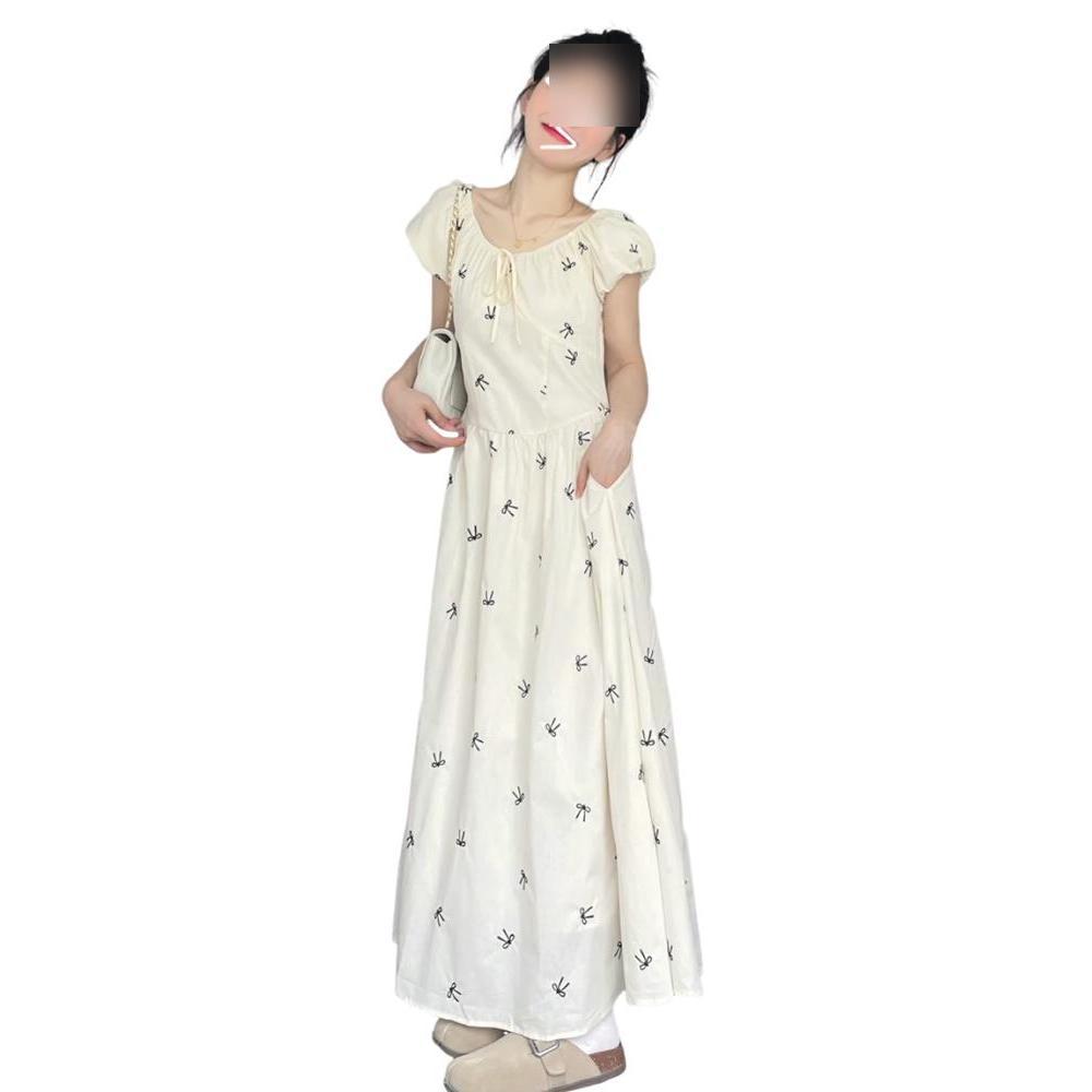 Floral Suspender Dress Children's Summer New Temperament Waist Pear-shaped Body Long Dress Small Flying Sleeves