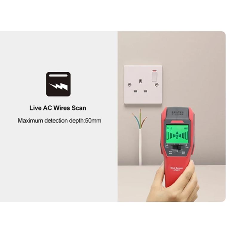 Portable Wire Pipe Detector Wood Metal Detector with LED Indicator Buzzer Multifunction Wall Studs Finder Scanning Tool